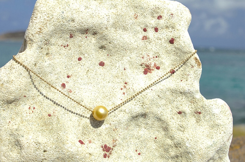 produit: Gold Necklace and Golden Australian Pearl