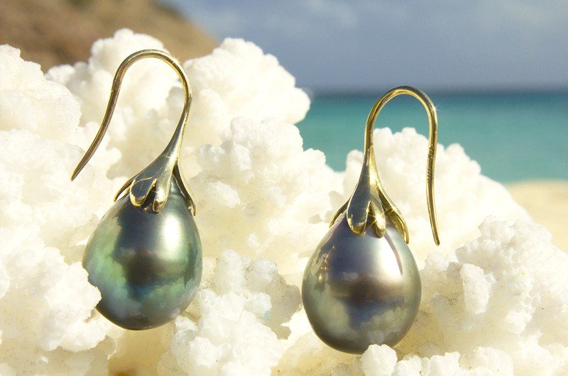 produit: Tahitian Pearl Earrings (11,5mm)