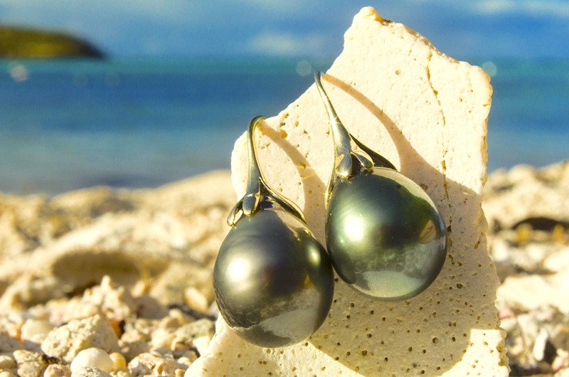 produit: Tahitian Pearl Earrings (11,5mm)