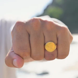 The Gold of 1774, Charles III Half-Escudo Ring, worn view 1